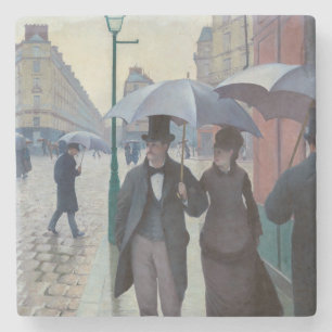 Gustave Caillebotte - Paris Street; Rainy Day Stone Coaster