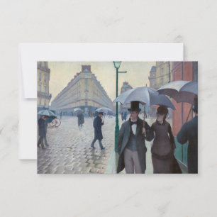 Gustave Caillebotte - Paris Street; Rainy Day Thank You Card