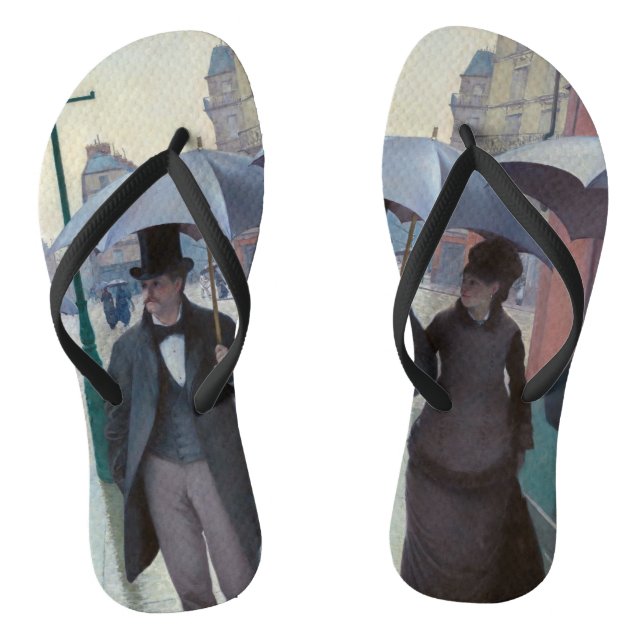 Gustave Caillebotte - Paris Street; Rainy Day Thongs (Footbed)
