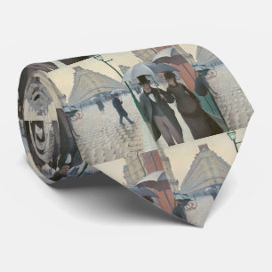 Gustave Caillebotte, “ Paris Street; Rainy Day ” Tie