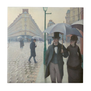 Gustave Caillebotte - Paris Street; Rainy Day Tile