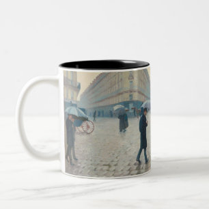 Gustave Caillebotte - Paris Street Rainy Day Two-Tone Coffee Mug