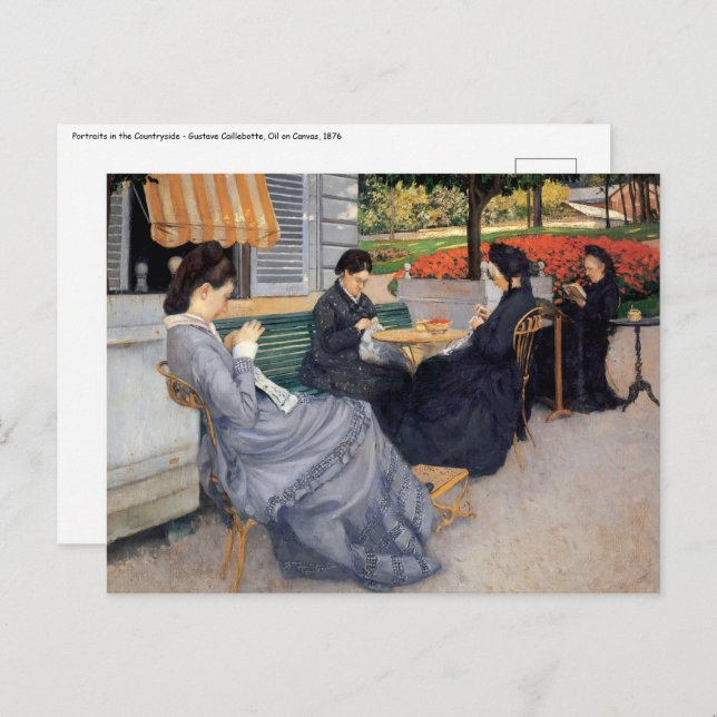 Gustave Caillebotte - Portraits in the Countryside Postcard (Front/Back)