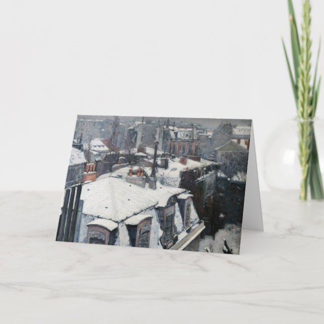 Gustave Caillebotte - Rooftops in the Snow Card (Front)