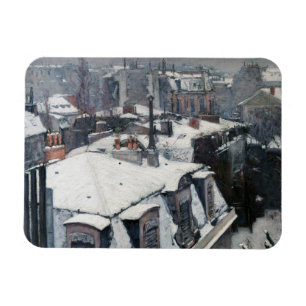 Gustave Caillebotte - Rooftops in the Snow Magnet