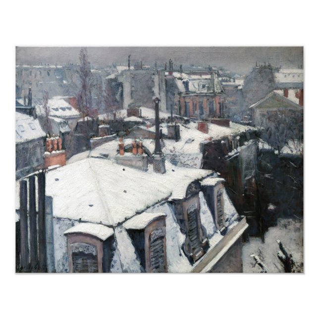 Gustave Caillebotte - Rooftops in the Snow Photo Print (Front)