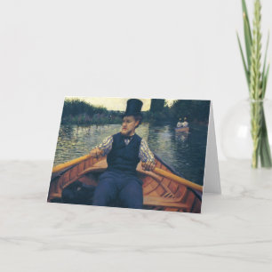 Gustave Caillebotte- Rower in a Top Hat Card