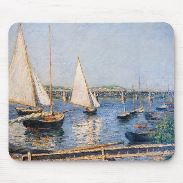 Gustave Caillebotte - Sailing Boats at Argenteuil Mouse Pad (Front)