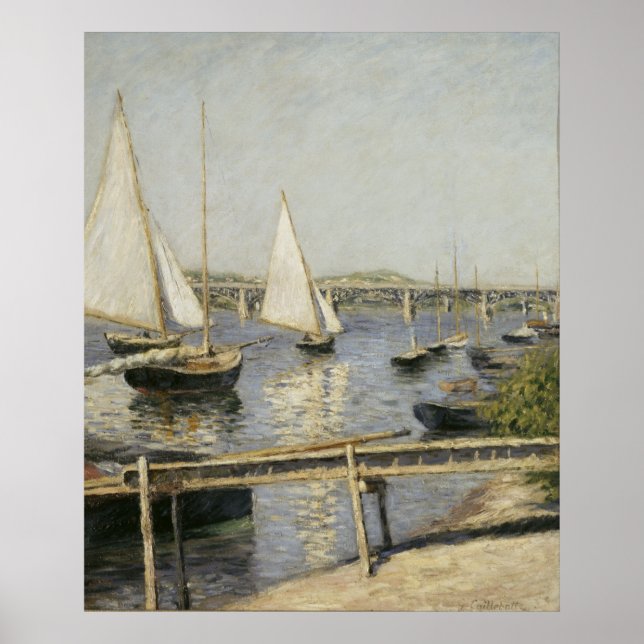 Gustave Caillebotte - Sailing Boats at Argenteuil Poster (Front)