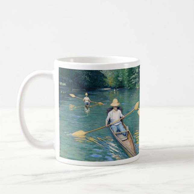 Gustave Caillebotte - Skiffs on the Yerres Coffee Mug (Left)