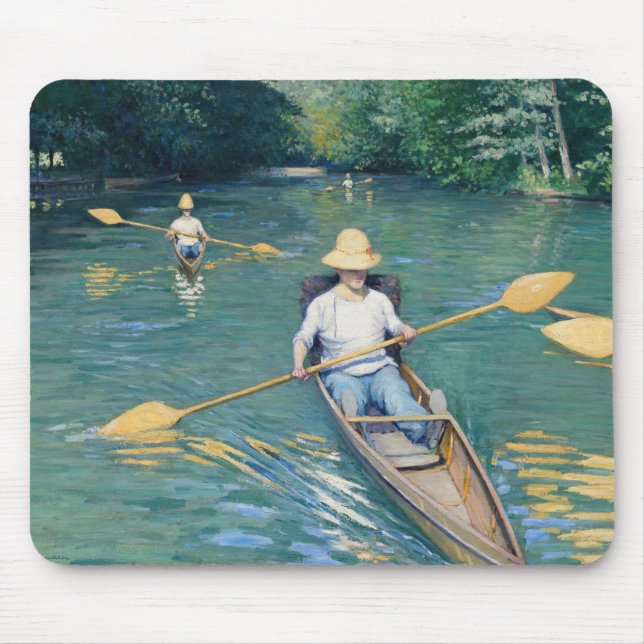 Gustave Caillebotte - Skiffs on the Yerres Mouse Pad (Front)