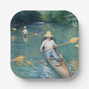 Gustave Caillebotte - Skiffs on the Yerres Paper Plate
