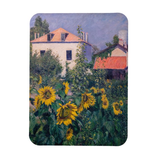 Gustave Caillebotte - Sunflowers, Garden Magnet (Vertical)