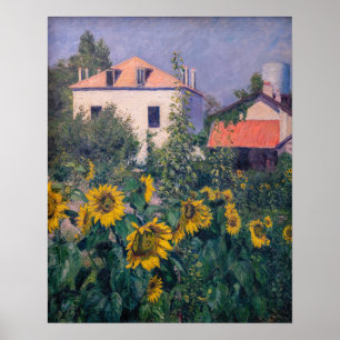 Gustave Caillebotte - Sunflowers, Garden Poster