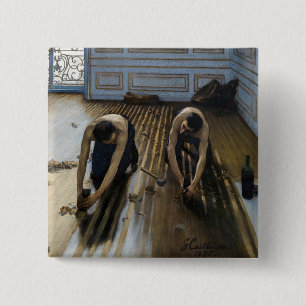 Gustave Caillebotte - The Floor Scrapers 15 Cm Square Badge