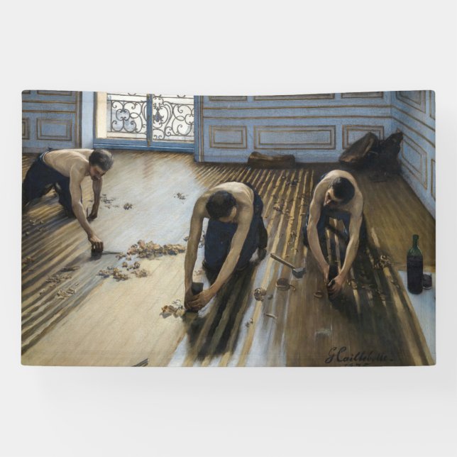Gustave Caillebotte - The Floor Scrapers Banner (Horizontal)