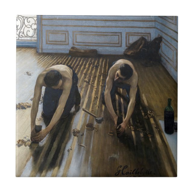 Gustave Caillebotte - The Floor Scrapers Ceramic Tile (Front)