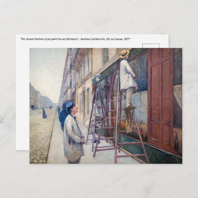 Gustave Caillebotte - The House Painters Postcard (Front/Back)
