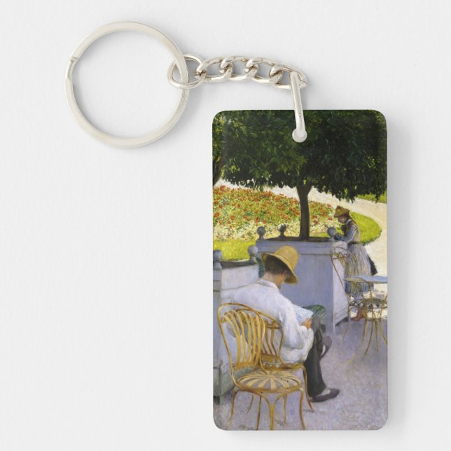 Gustave Caillebotte - The Orange Trees Key Ring (Front)