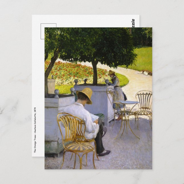 Gustave Caillebotte - The Orange Trees Postcard (Front/Back)