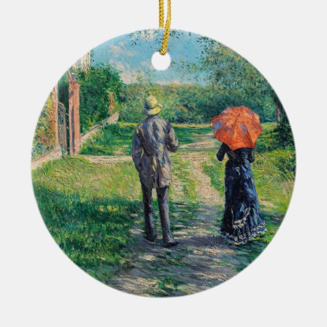 Gustave Caillebotte - The Path Uphill Ceramic Ornament (Front)