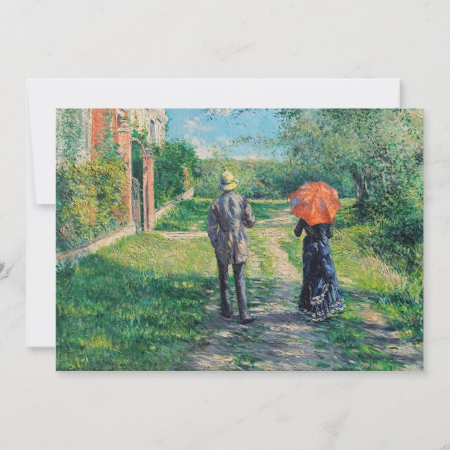 Gustave Caillebotte - The Path Uphill Invitation (Front)