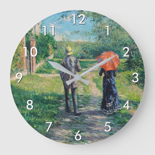 Gustave Caillebotte - The Path Uphill Large Clock (Front)