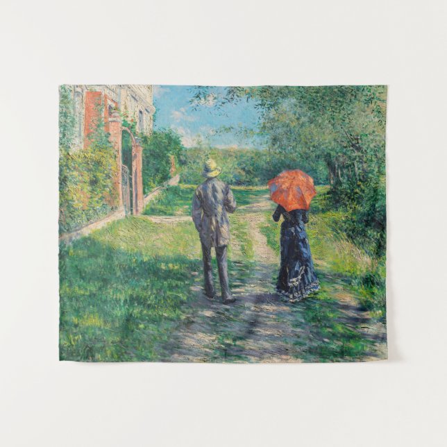 Gustave Caillebotte - The Path Uphill Tapestry (Front (Horizontal))