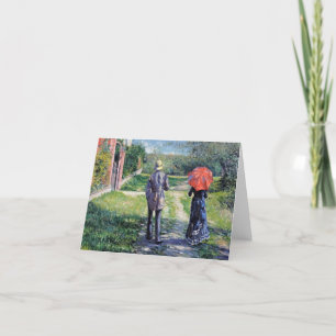 Gustave Caillebotte - The Path Uphill Thank You Card