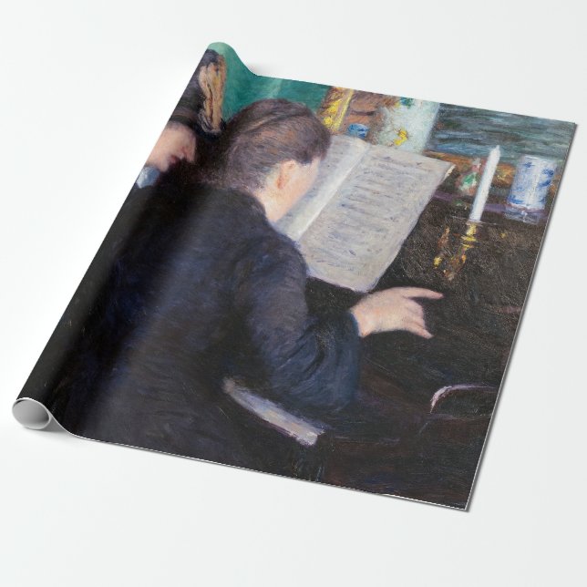 Gustave Caillebotte - The Piano Lesson Wrapping Paper (Unrolled)