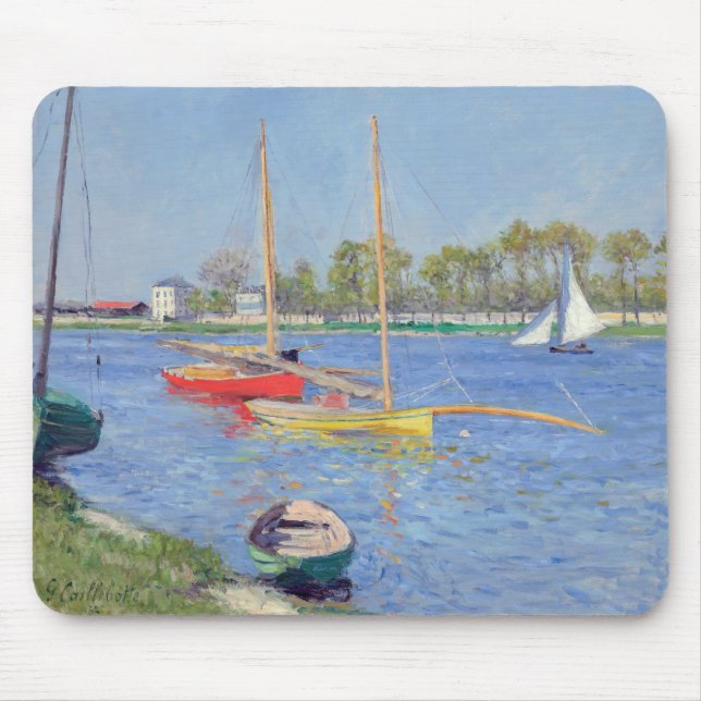 Gustave Caillebotte - The Seine at Argenteuil Mouse Pad (Front)