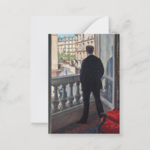 Gustave Caillebotte - Young Man at His Window Card