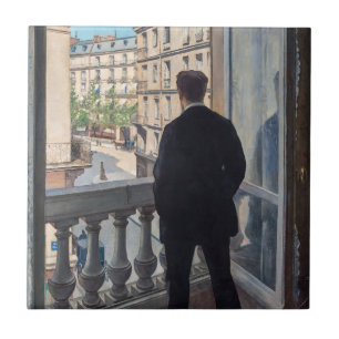 Gustave Caillebotte - Young Man at His Window Ceramic Tile