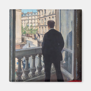 Gustave Caillebotte - Young Man at His Window  Magnet