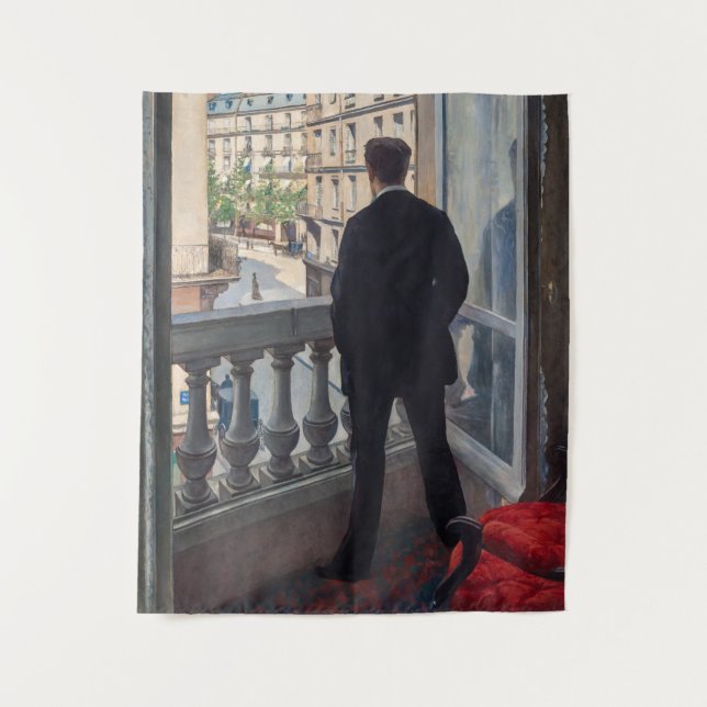 Gustave Caillebotte - Young Man at His Window  Tapestry (Front)
