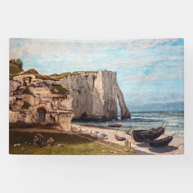 Gustave Courbet - Cliffs at Etretat after Storm Banner (Horizontal)