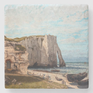 Gustave Courbet - Cliffs at Etretat after Storm Stone Coaster