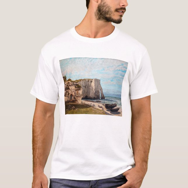 Gustave Courbet - Cliffs at Etretat after Storm T-Shirt (Front)