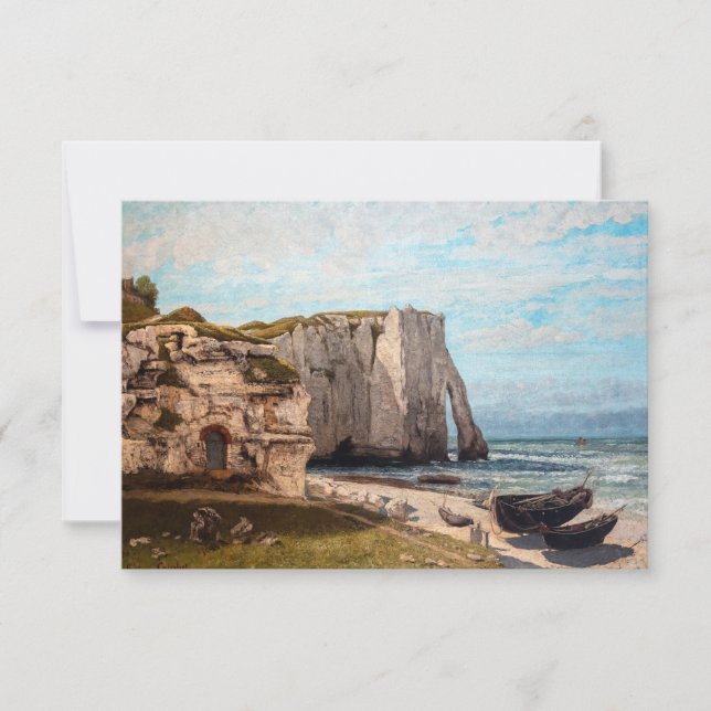 Gustave Courbet - Cliffs at Etretat after Storm Thank You Card (Front)
