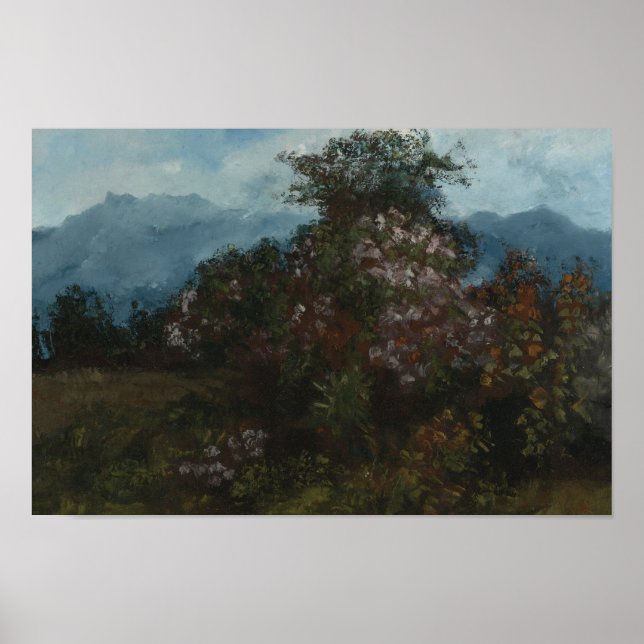 Gustave Courbet - Landscape with Flowery Massiv Poster (Front)