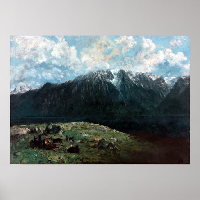 Gustave Courbet Panoramic View of the Alps Poster (Front)