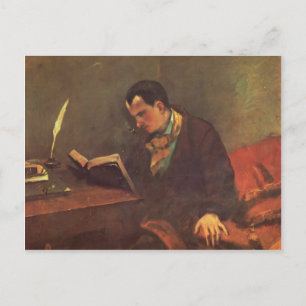 Gustave Courbet- Portrait of Charles Baudelaire Postcard