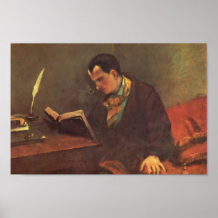 Gustave Courbet- Portrait of Charles Baudelaire Poster