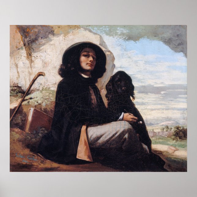 Gustave Courbet - Self-Portrait with a Black Dog Poster (Front)