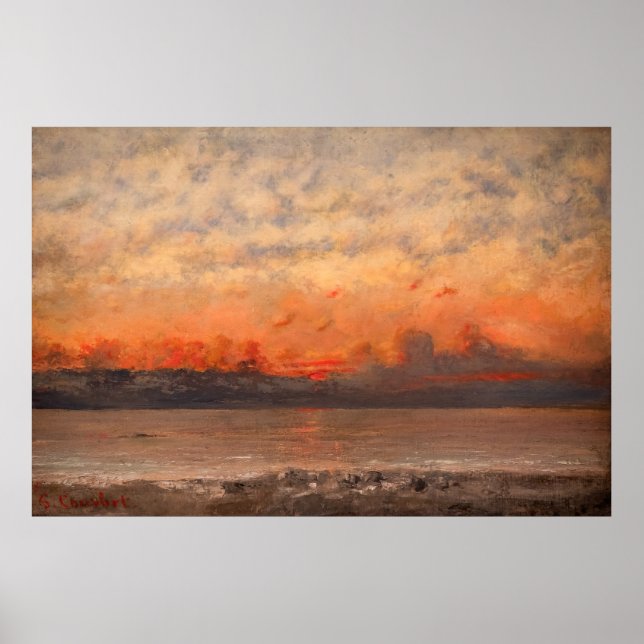 Gustave Courbet - Sunset Poster (Front)