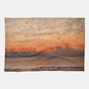 Gustave Courbet - Sunset Tea Towel