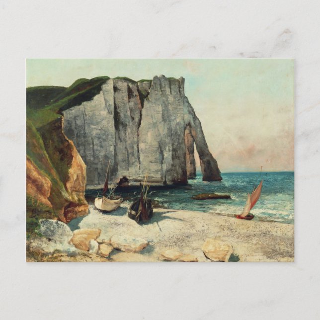 Gustave Courbet | The Cliffs of Etretat, the Port  Postcard (Front)