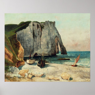 Gustave Courbet   The Cliffs of Etretat, the Port  Poster