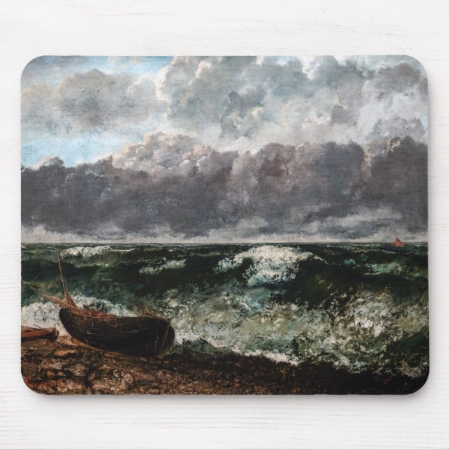 Gustave Courbet - The Stormy Sea / The Wave Mouse Pad (Front)