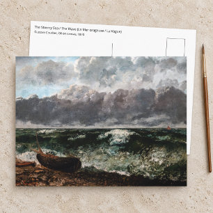Gustave Courbet - The Stormy Sea / The Wave Postcard